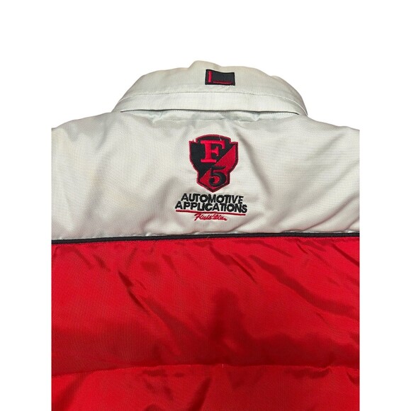 VTG 90s Y2K FUBU Down Racing Puffer Jacket Streetwear XL Red/Gray THE COLLECTION - Picture 7 of 16